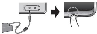 PIONEER XW-SMA3-W - Connectez l'adaptateur secteur et appuyez sur le bouton ⏻ standby/on. - 1