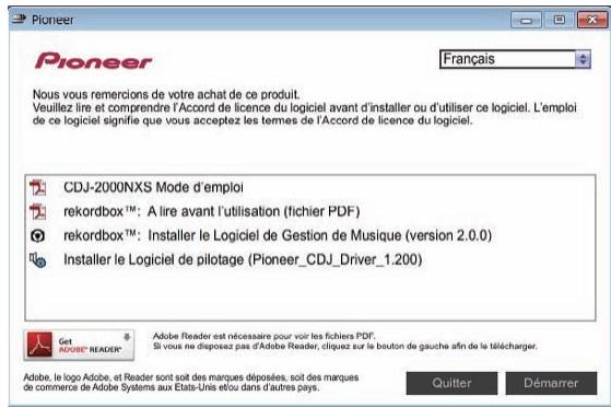 PIONEER CDJ-2000NXS - Lorsque le CD-ROM est inséré dans le lecteur optique de l'ordinateur, le lecteur optique s'ouvre sur l'écran. Double-cliquez sur l'icône [CD\_menu.app]. - 3