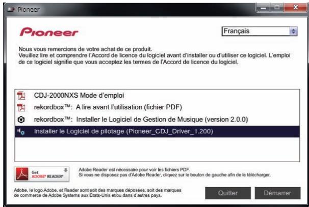PIONEER CDJ-2000NXS - Avant d'installer le pilote - 1