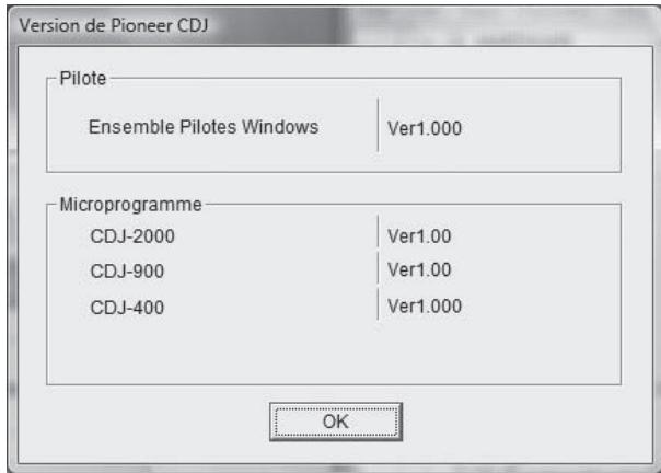 PIONEER CDJ-2000NXS - Vérification de la version du pilote - 1