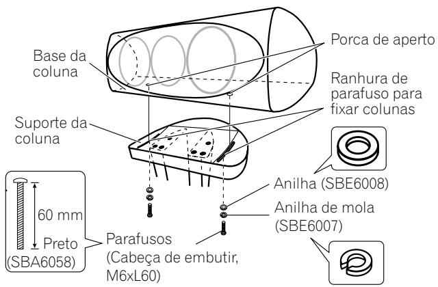 PIONEER CP-7EX - Fixação de uma coluna a um suporte - 1