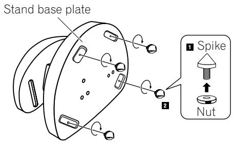 PIONEER CP-7EX - Using the spikes - 1