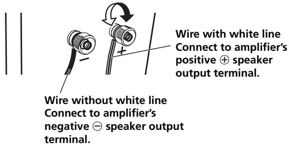 PIONEER S-A4SPT-VP - Connecting to an amplifier - 2