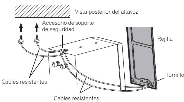 PIONEER S-CN301-LR - Ejemplos de montaje del sistemas de技术水平es realizando el accesorio de soporte de seguridad - 2