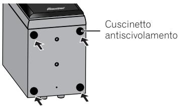 PIONEER S-CN301-LR - Applicazione dei cuscinetti antiscivolamento - 1