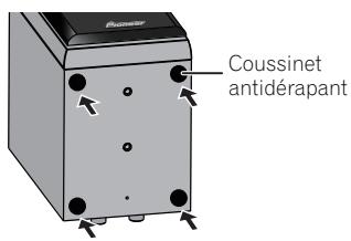 PIONEER S-CN301-LR - Mise en place des coussinets antidérapants - 1