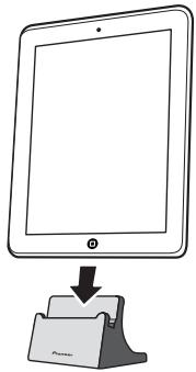 PIONEER X-HM21BT-S - Coloque el iPod/iPhone/iPad en el soporte. - 1