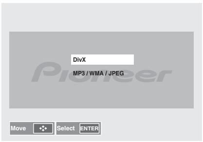 PIONEER X-HM31DAB-K - Drucken Sie / , um DivX oder MP3/WMA/JPEG auszuwahlen. - 1