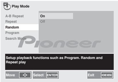 PIONEER X-HM31DAB-K - Lecture aléatoire - 1