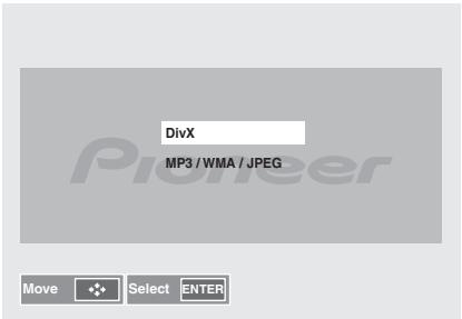 PIONEER X-HM31DAB-K - Drucken Sie / , um DivX oder MP3/WMA/JPEG auszuwahlen. - 1