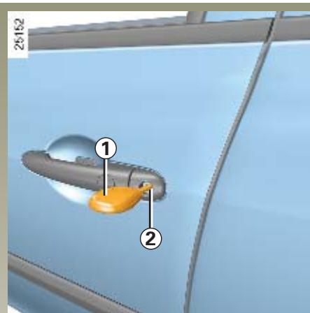 RENAULT CLIO 3 - Verrouillage / déverrouillage de l'extérieur - 1