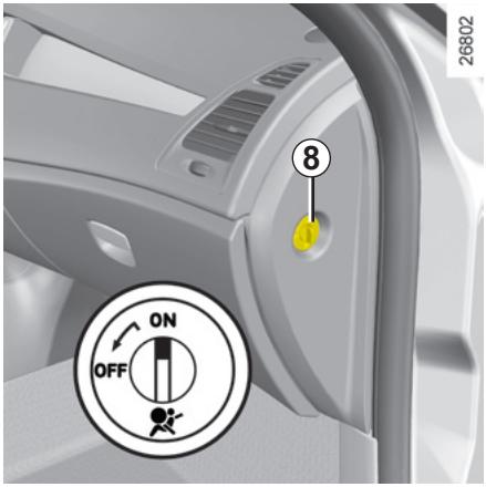 RENAULT LAGUNA 2.0 dCI - SÉCURITÉ ENFANTS : désactivation/activation airbag passager avant - 1