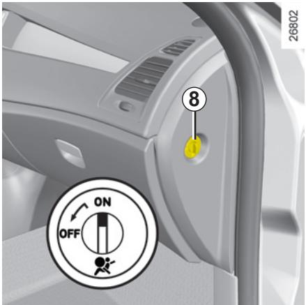 RENAULT LAGUNA 2.0 dCI - SÉCURITÉ ENFANTS : désactivation/activation airbag passager avant (suite) - 1