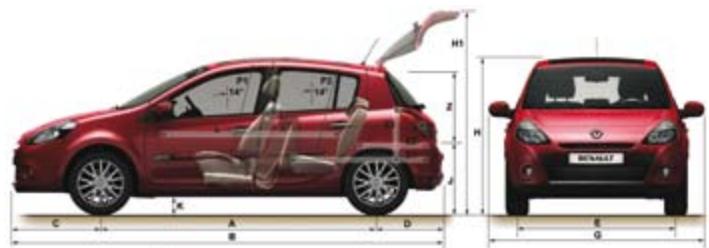 RENAULT CLIO ESTATE - DIMENSIONS - 1