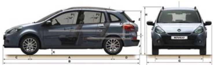 RENAULT CLIO ESTATE - DIMENSIONS - 3