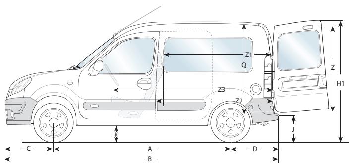 RENAULT KANGOO EXPRESS CAMPUS - DIMENSIONS - 3
