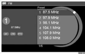 RENAULT SCENIC GPS CNC - AUDIO : Choisir une station de radio - 11