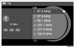 RENAULT SCENIC GPS CNC - AUDIO : Mémoriser une station favorite - 4