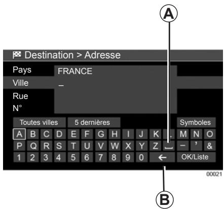 RENAULT SCENIC GPS CNC - ENTRER UNE DESTINATION (suite) - 1