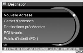 RENAULT SCENIC GPS CNC - NAVIGATION : Entrer une destination - 2
