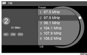 RENAULT SCENIC GPS CNC - AUDIO : Choisir une station de radio - 12
