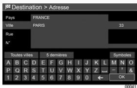 RENAULT SCENIC GPS CNC - NAVIGATION : Modifier son itinéraire - 8
