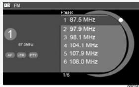 RENAULT SCENIC GPS CNC - AUDIO : Mémoriser une station favorite - 8