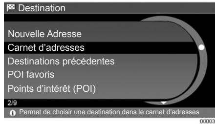 RENAULT SCENIC GPS CNC - ENTRER UNE DESTINATION (suite) - 2