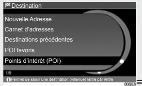 RENAULT SCENIC GPS CNC - NAVIGATION : Entrer une destination - 4