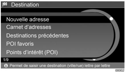 RENAULT SCENIC GPS CNC - ENTRER UNE DESTINATION - 1