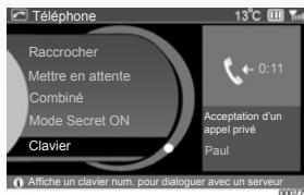 RENAULT SCENIC GPS CNC - TÉLÉPHONIE : Gérer un appel - 10