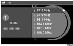 RENAULT SCENIC GPS CNC - AUDIO : Choisir une station de radio - 6