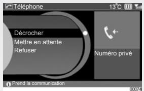RENAULT SCENIC GPS CNC - TÉLÉPHONIE : Gérer un appel - 1