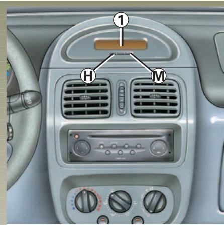 RENAULT CLIO 2 - HEURE / TEMPERATURE EXTÉRIEURE - 1