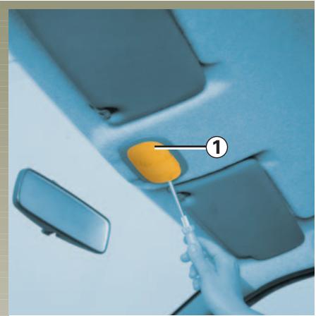 RENAULT CLIO 2 - ÉCLAIREURS INTÉRIEURS : remplacement des lampes - 1