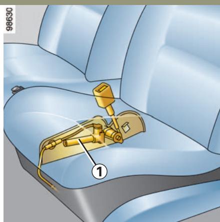 RENAULT CLIO 2 - DISPOSITIFS DE RETENUE COMPLEMENTAIRES À LA CEINTURE AVANT - 1