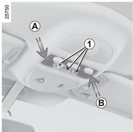 RENAULT ESPACE IV - ÉCLAIRAGE INTÉRIEUR : remplacement des lampes (1/4) - 1
