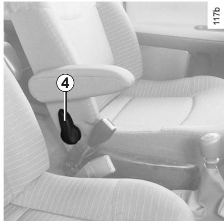 RENAULT ESPACE IV - Pour régler le comport du siège conducteur au niveau des lombaires : - 1