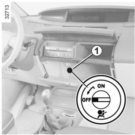 RENAULT ESPACE IV - SECURITE ENFANTS : désactivation, activation airbag passager avant (1/3) - 1