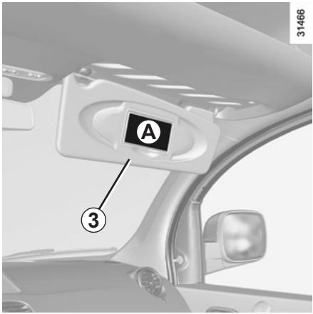 RENAULT KANGO ZE - SÉCURITÉ ENFANTS : désactivation, activation airbag passager avant (2/3) - 1