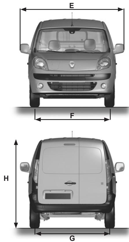 RENAULT KANGO ZE - DIMENSIONS (en mètres) (1/2) - 2