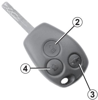 RENAULT KANGOO BE BOP - TELECOMMANDE À RADIOFRÉQUENCY : utilisation - 1
