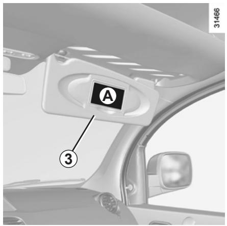 RENAULT KANGOO BE BOP - SECURITE ENFANTS : désactivation, activation airbag passager avant (2/3) - 1