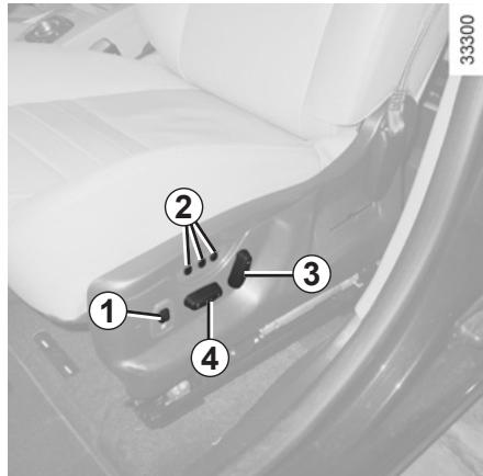 RENAULT SCENIC III RESTYLE - Réglage du siège conducteur au niveau des lombaires - 2