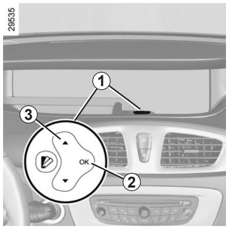 RENAULT SCENIC III RESTYLE - HEURE ET TEMPERATURE EXTÉRIÉTURE - 1