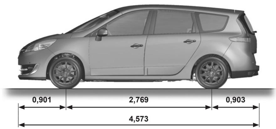 RENAULT SCENIC III RESTYLE - DIMENSIONS (en metres) (2/2) - 1