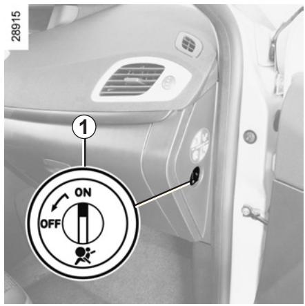 RENAULT SCENIC III RESTYLE - SECURITE ENFANTS : désactivation, activation airbag passager avant (3/3) - 1