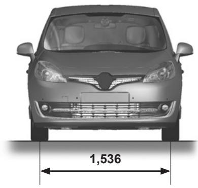 RENAULT SCENIC III RESTYLE - DIMENSIONS (en metres) (2/2) - 2