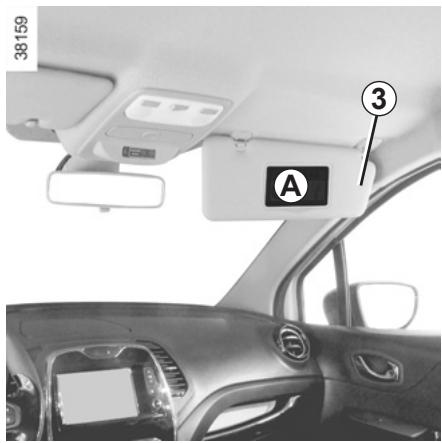 RENAULT CAPTUR 2013 - SÉCURITÉ ENFANTS : désactivation, activation airbag passager avant (2/3) - 1