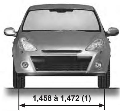 RENAULT CLIO 3 2010 - DIMENSIONS (en mètres) (1/2) - 2